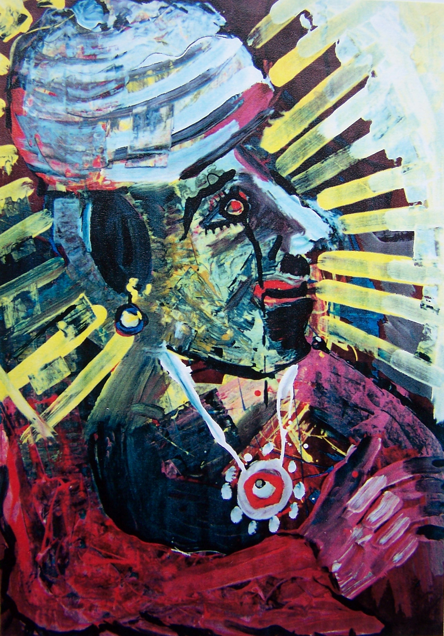 Kağıt üzerine akrilik 'Kol-ye' 100x70cm 1996